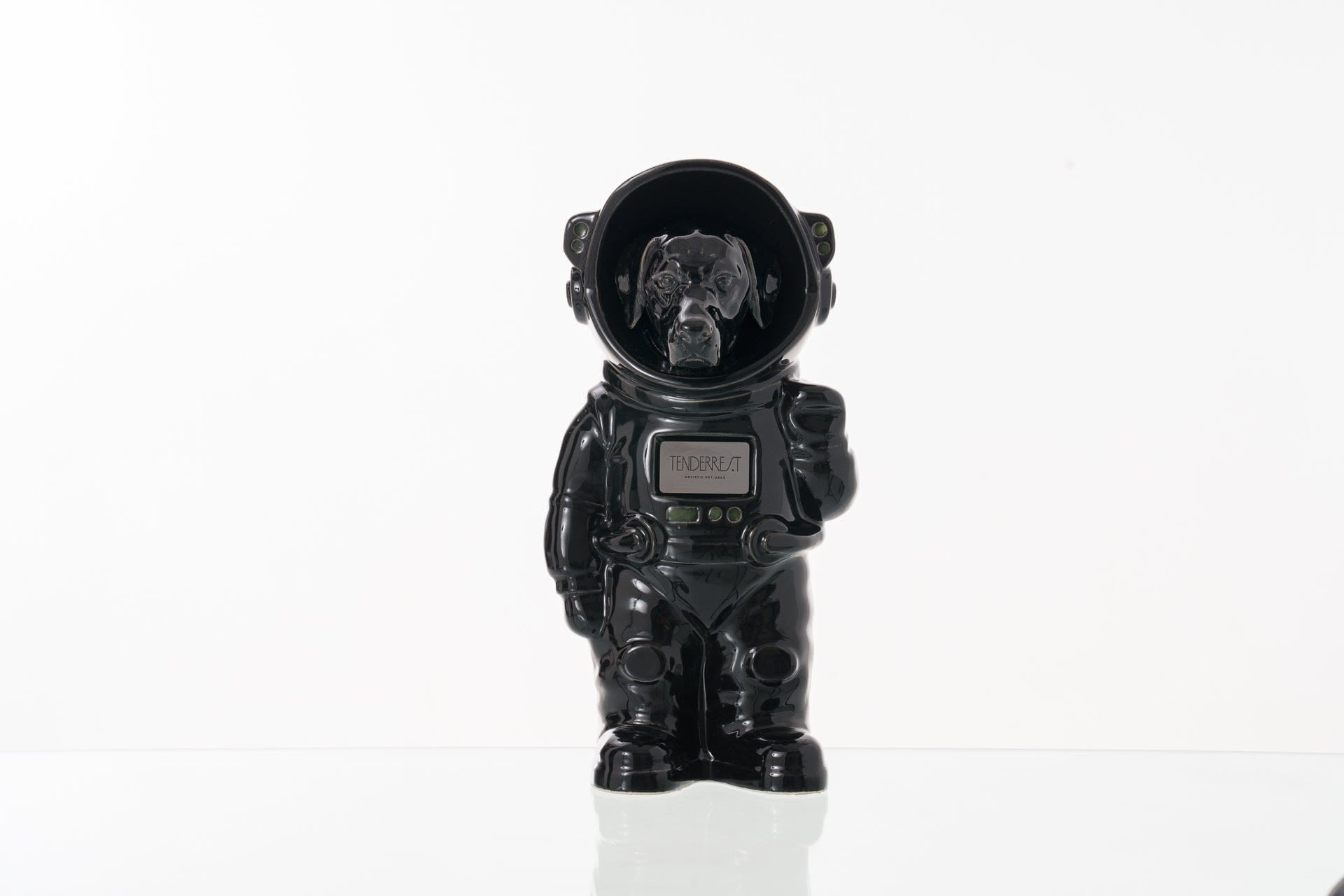 Pulvis Art Urns Pet Cremation Urn Black / Black / Yes (+$50) Dog Cremation Urn Labrador - Customizable Figure | Handmade Pet Urn