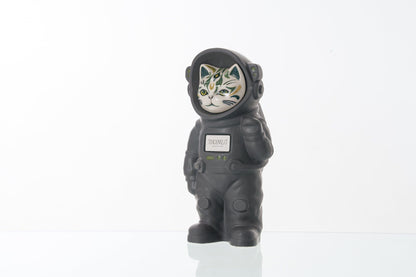 Pulvis Art Urns Pet Cremation Urn Lunar / Gray Matte / No Hand Decorated Pet Urn - Cat | Ceramic Handmade Figure