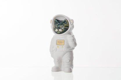Pulvis Art Urns Pet Cremation Urn Aurora / White Matte / No Hand Decorated Pet Urn - Cat | Ceramic Handmade Figure