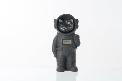 Pulvis Art Urns Pet Cremation Urn Aster / Gray Matte / Yes (+$50) Hand Decorated Pet Urn - Cat | Ceramic Handmade Figure