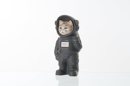 Pulvis Art Urns Pet Cremation Urn Helios / Gray Matte / Yes (+$50) Hand Decorated Pet Urn - Cat | Ceramic Handmade Figure