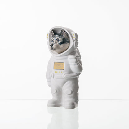 Pulvis Art Urns Pet Cremation Urn Titan / White Matte / Yes (+$50) Hand Decorated Pet Urn - Dog | Ceramic Handmade Figure