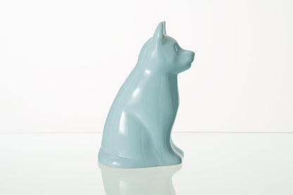 "Barkley" Pet Urn for Dog - Baby Blue | Ceramic | Handmade - Pulvis Art Urns