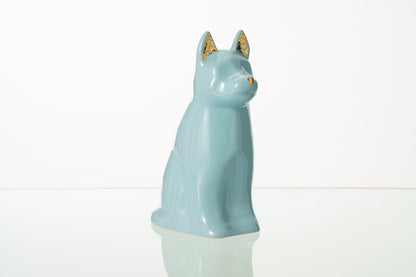 "Barkley" Pet Urn for Dog - Baby Blue | Ceramic | Handmade - Pulvis Art Urns