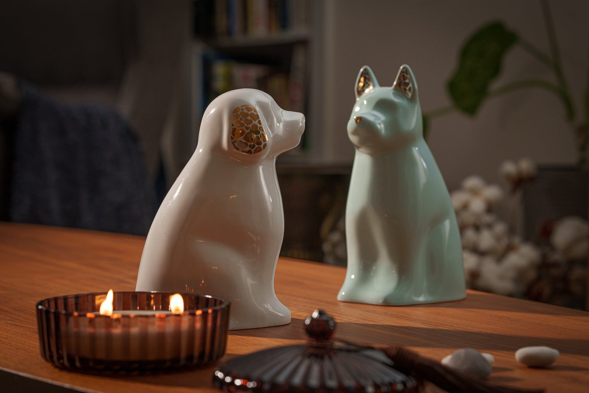 "Barkley" Pet Urn for Dog - Baby Blue | Ceramic | Handmade - Pulvis Art Urns