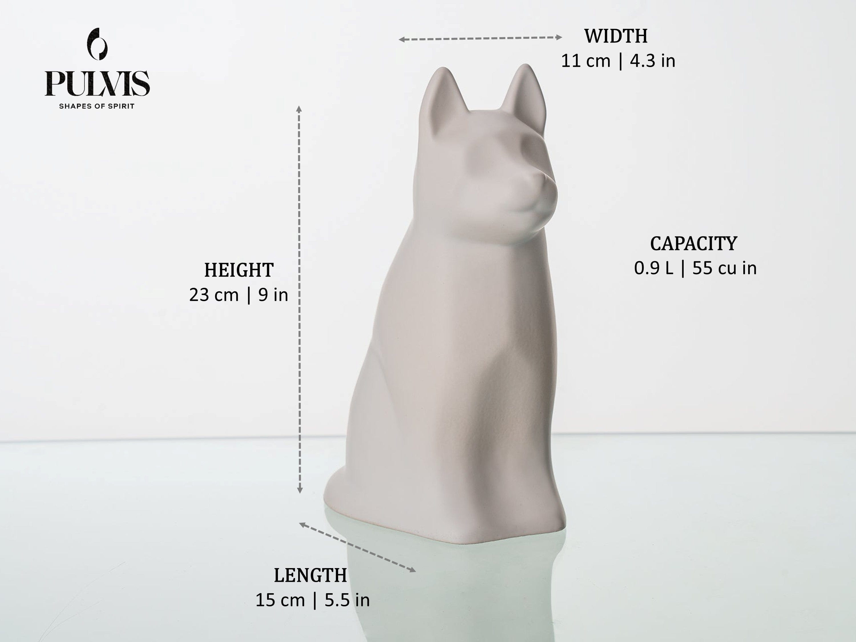 Pulvis Art Urns Pet Urn "Barkley" Pet Urn for Dog - Black | Ceramic | Handmade