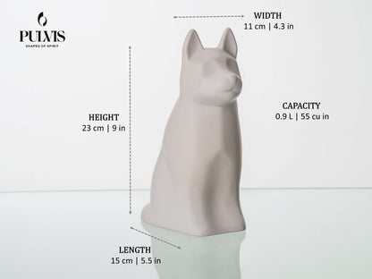 Pulvis Art Urns Pet Urn "Barkley" Pet Urn for Dog - Black | Ceramic | Handmade