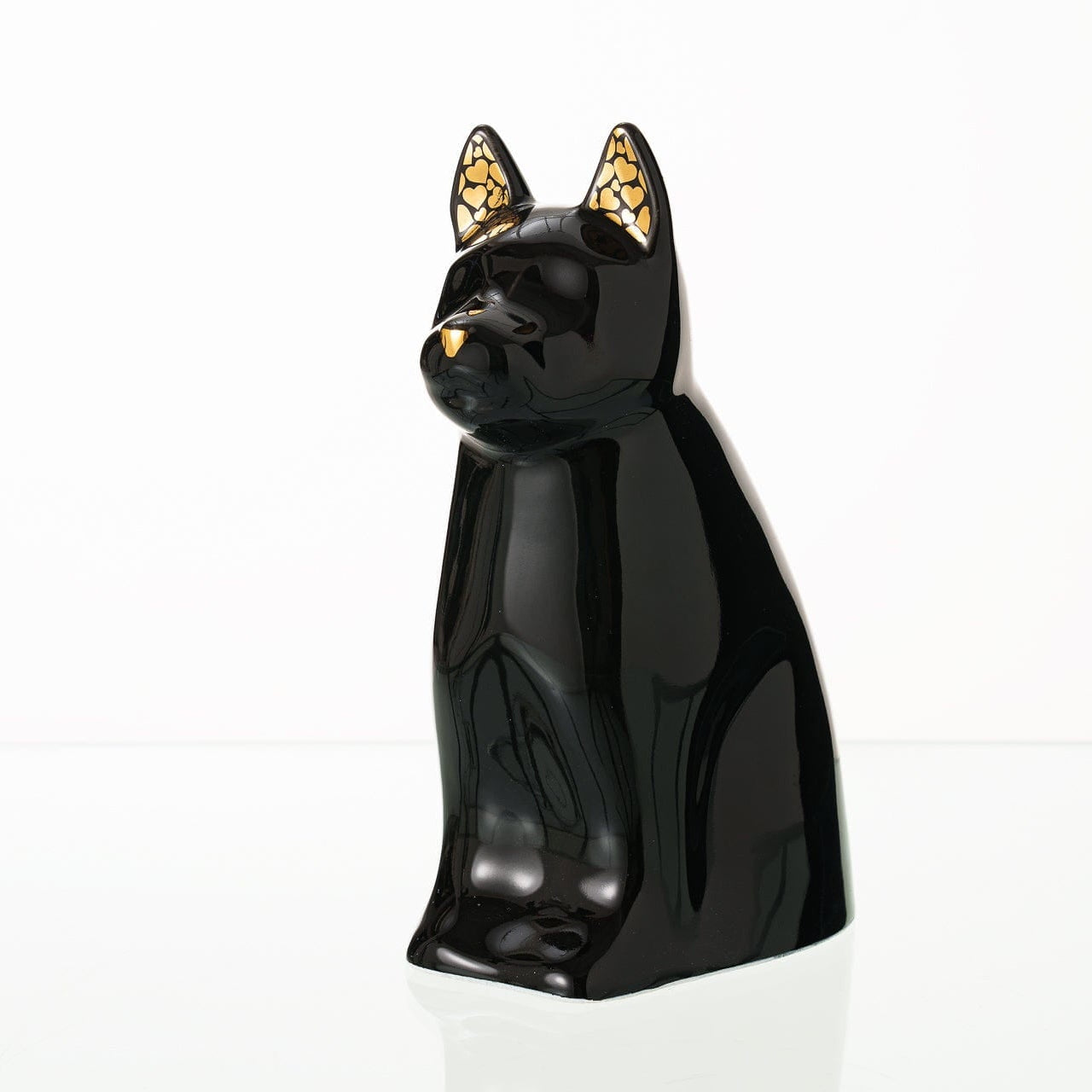 "Barkley" Pet Urn for Dog - Black | Ceramic | Handmade - Pulvis Art Urns