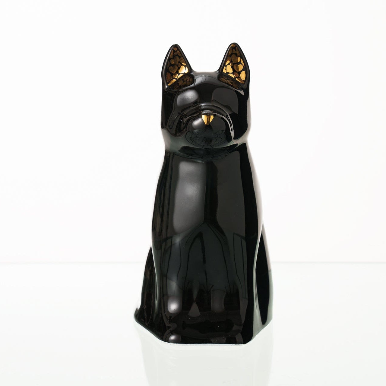 "Barkley" Pet Urn for Dog - Black | Ceramic | Handmade - Pulvis Art Urns