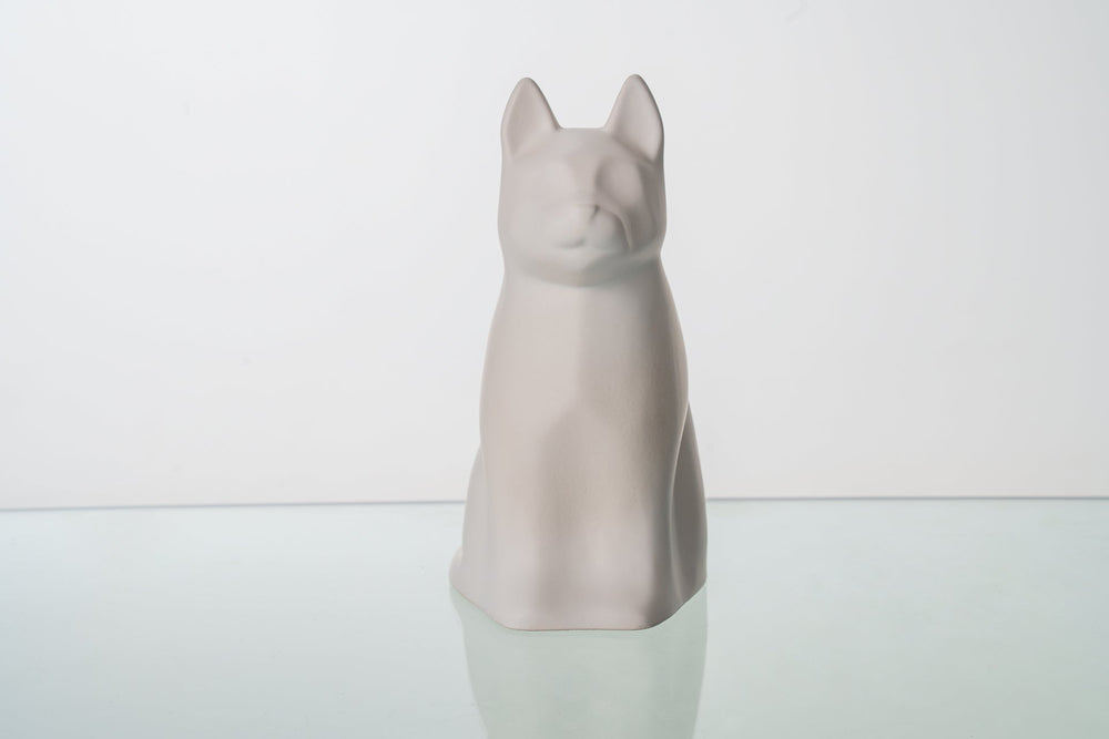 Pulvis Art Urns Pet Urn "Barkley" Pet Urn for Dog - White Matte | Ceramic | Handmade