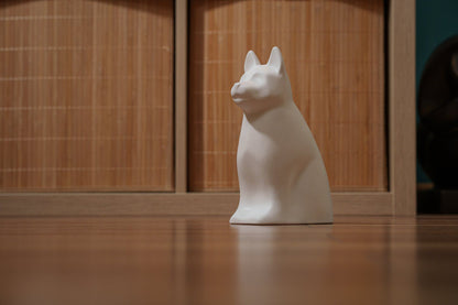 "Barkley" Pet Urn for Dog - White Matte | Ceramic | Handmade - Pulvis Art Urns