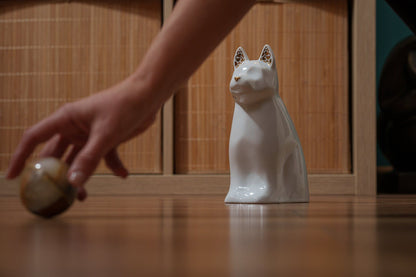 "Barkley" Pet Urn for Dog - White Matte | Ceramic | Handmade - Pulvis Art Urns