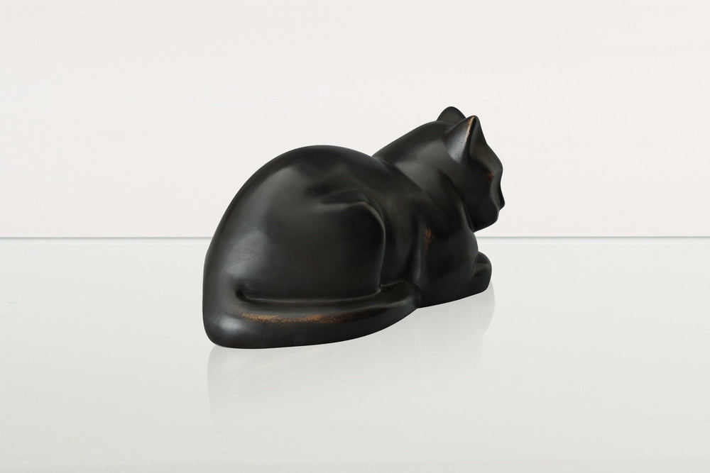 
                  
                    Pulvis Art Urns Pet Urn Cast Bronze Cat Urn "At Rest" | Dark Matte Patina | Cast Bronze Urn
                  
                