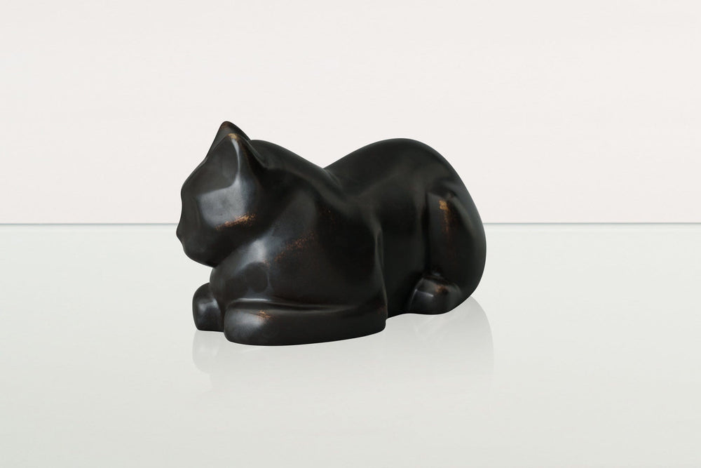 
                  
                    Pulvis Art Urns Pet Urn Cast Bronze Cat Urn "At Rest" | Dark Matte Patina | Cast Bronze Urn
                  
                