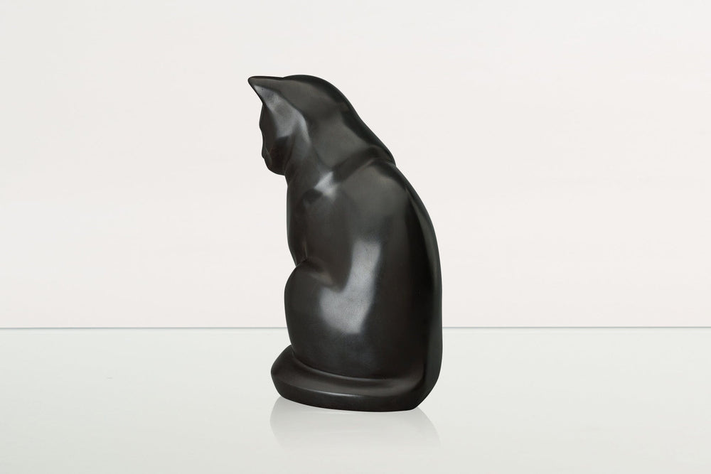 Pulvis Art Urns Pet Urn Cast Bronze Cat Urn "Neko" | Dark Matte Patina | Cast Bronze Urn