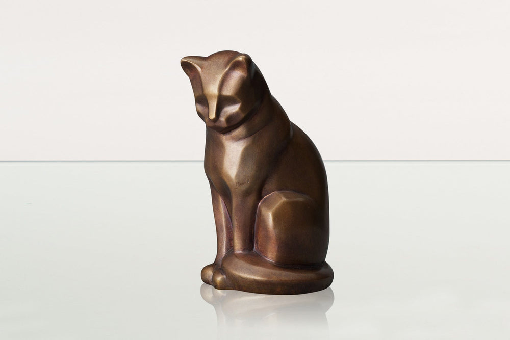Pulvis Art Urns Pet Urn Cast Bronze Cat Urn "Neko" | Premium Quality Bronze Pet Urn
