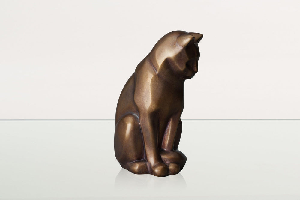Pulvis Art Urns Pet Urn Cast Bronze Cat Urn "Neko" | Premium Quality Bronze Pet Urn