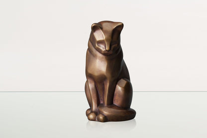 Cast Bronze Cat Urn "Neko" | Premium Quality Bronze Pet Urn - Pulvis Art Urns