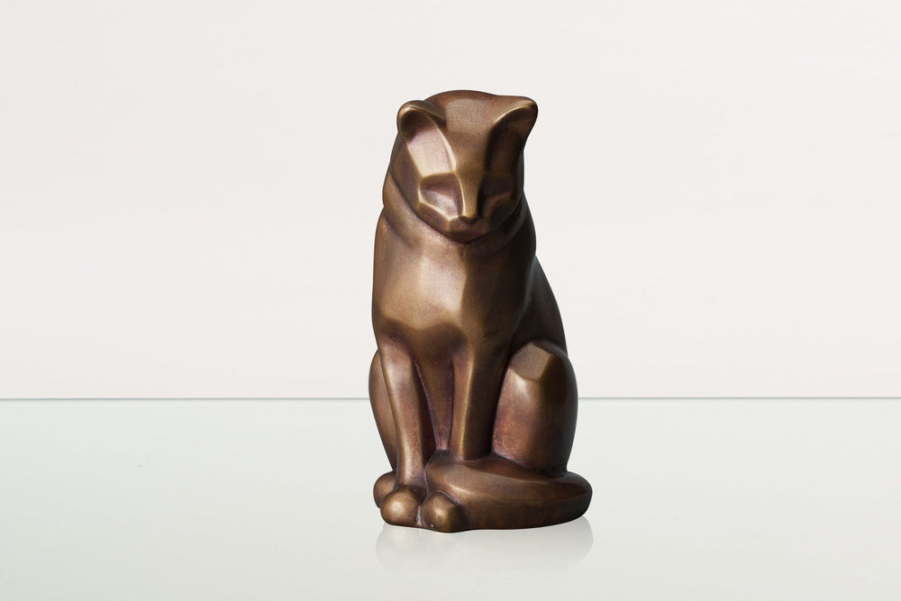 Pulvis Art Urns Pet Urn Cast Bronze Cat Urn "Neko" | Premium Quality Bronze Pet Urn