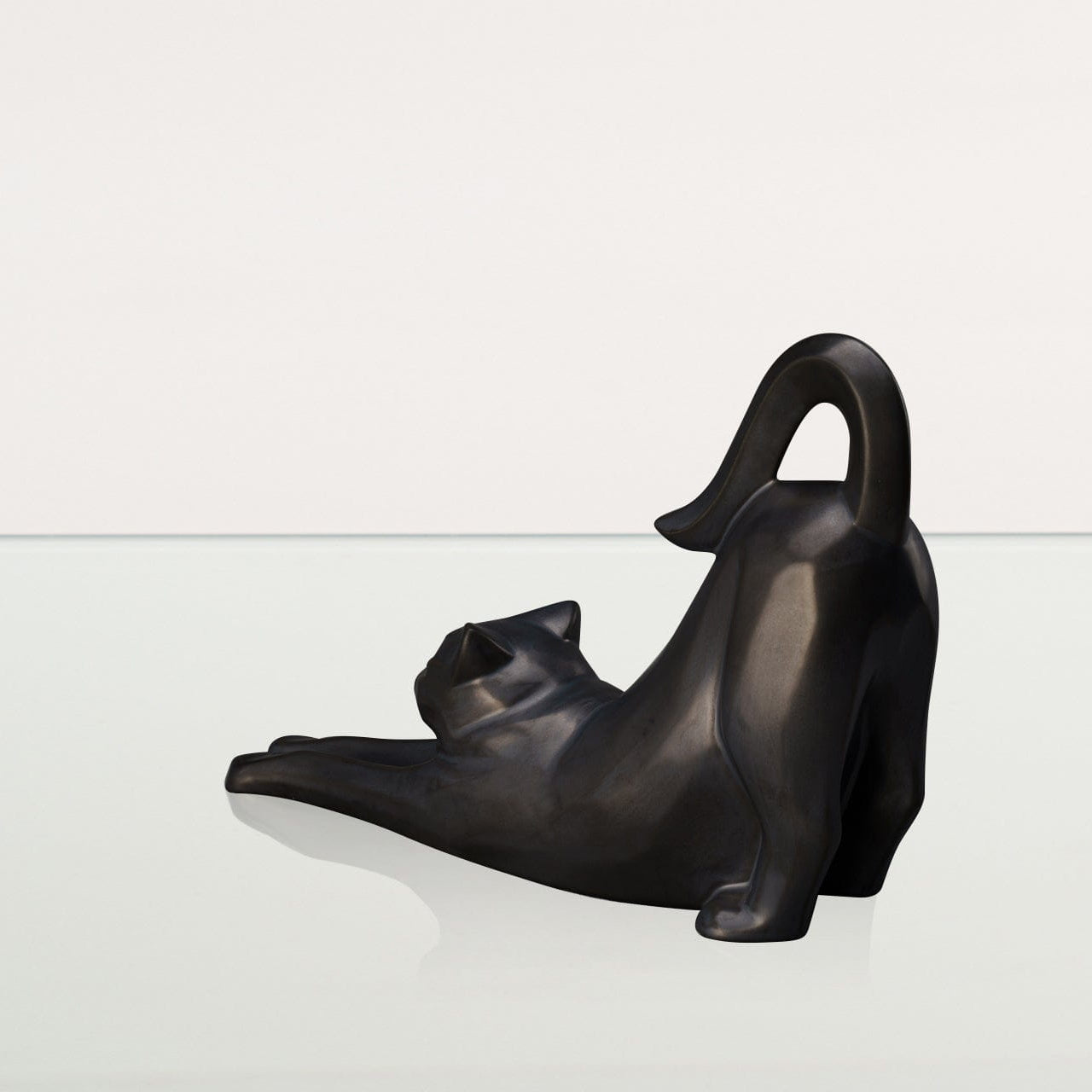 Cat Cremation Urn For Ashes "Grace" - Dark Matte | Ceramic Pet Urn - Pulvis Art Urns