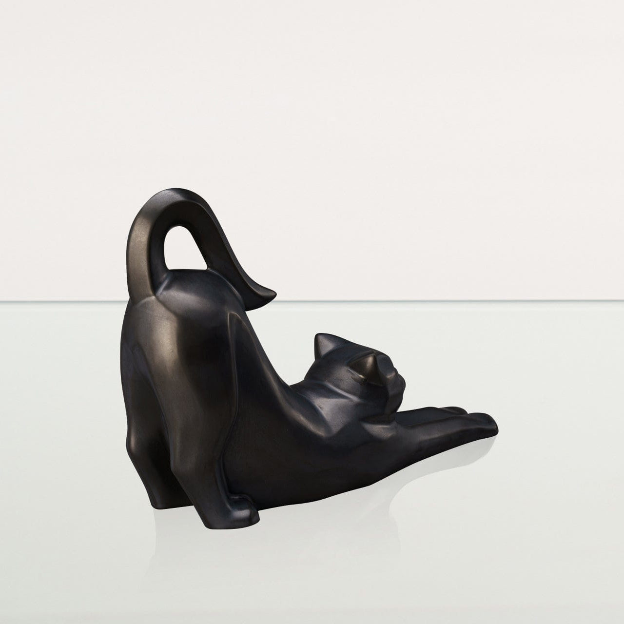 Cat Cremation Urn For Ashes "Grace" - Dark Matte | Ceramic Pet Urn - Pulvis Art Urns