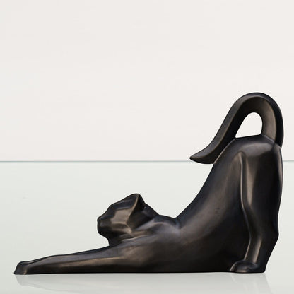 Cat Cremation Urn For Ashes "Grace" - Dark Matte | Ceramic Pet Urn - Pulvis Art Urns