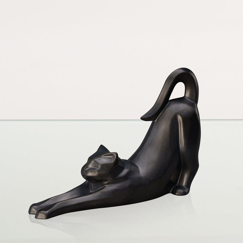 Cat Cremation Urn For Ashes "Grace" - Dark Matte | Ceramic Pet Urn From $265.00