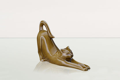 Cat Cremation Urn For Ashes "Grace" - Dark Sand | Ceramic - Pulvis Art Urns