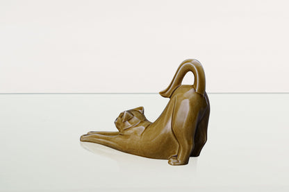 Cat Cremation Urn For Ashes "Grace" - Dark Sand | Ceramic - Pulvis Art Urns