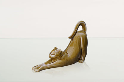 Cat Cremation Urn For Ashes "Grace" - Dark Sand | Ceramic - Pulvis Art Urns