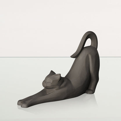 Cat Cremation Urn For Ashes "Grace" - Grey Matte | Ceramic Pet Urn - Pulvis Art Urns