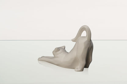 Cat Cremation Urn For Ashes "Grace" - White Matte | Ceramic Pet Urn - Pulvis Art Urns