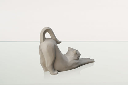 Cat Cremation Urn For Ashes "Grace" - White Matte | Ceramic Pet Urn - Pulvis Art Urns