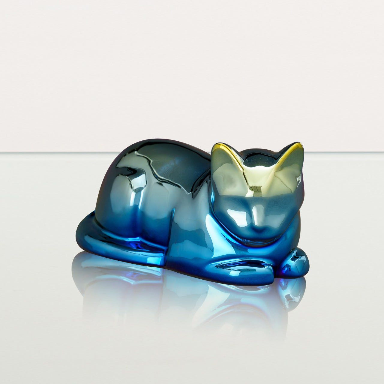 Cat Cremation Urn for Ashes - Titanized | Ceramic | Handmade Pet Urn - Pulvis Art Urns