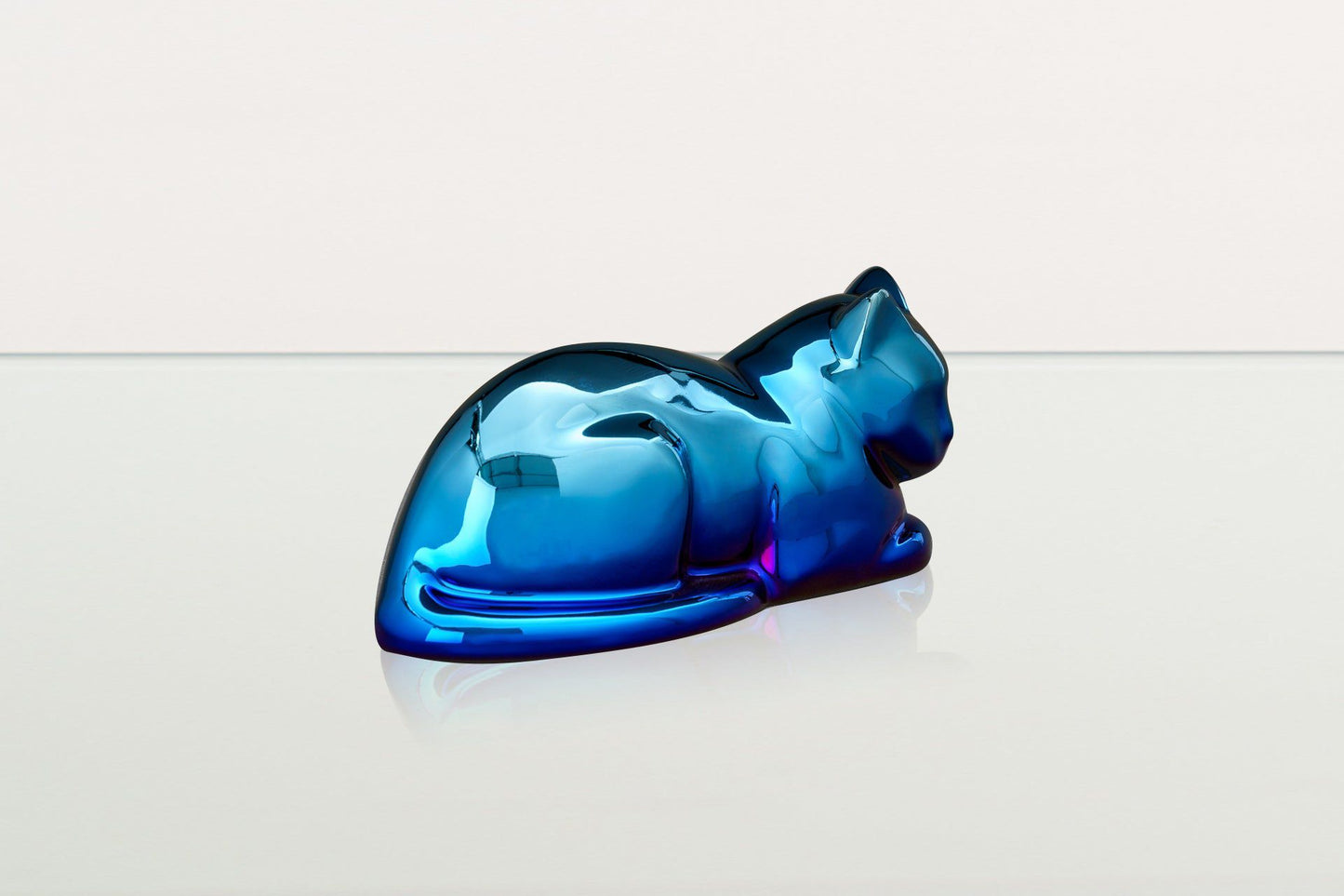 
                  
                    Pulvis Art Urns Pet Urn NO (FREE) / Glossy Blue Cat Cremation Urn for Ashes - Titanized | Ceramic | Handmade Pet Urn
                  
                