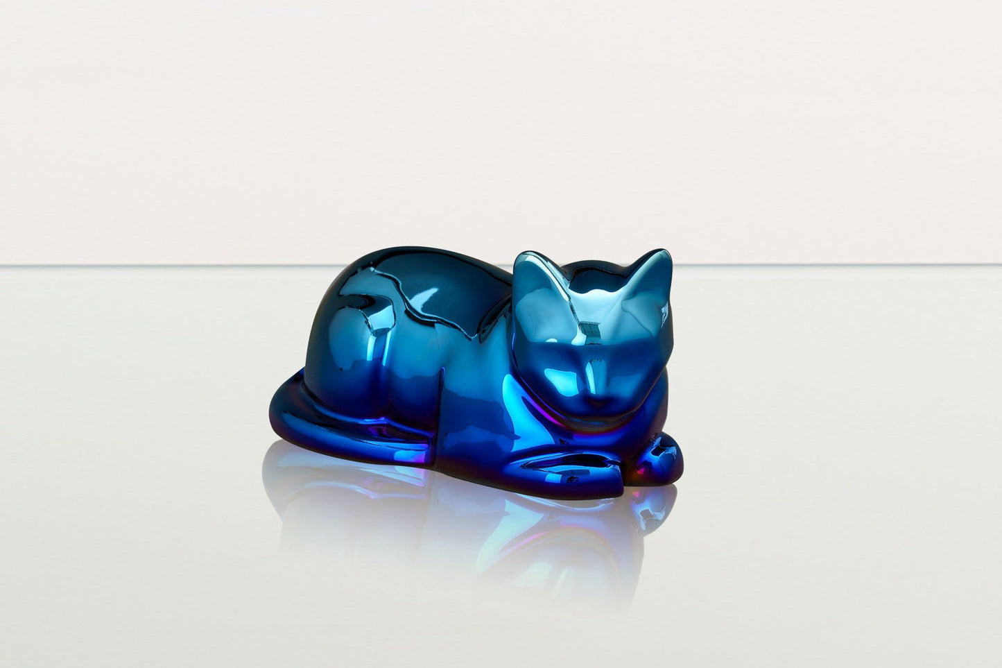 
                  
                    Pulvis Art Urns Pet Urn YES (+40$) / Glossy Blue Cat Cremation Urn for Ashes - Titanized | Ceramic | Handmade Pet Urn
                  
                