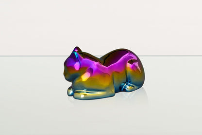 Cat Cremation Urn for Ashes - Titanized | Ceramic | Handmade Pet Urn - Pulvis Art Urns