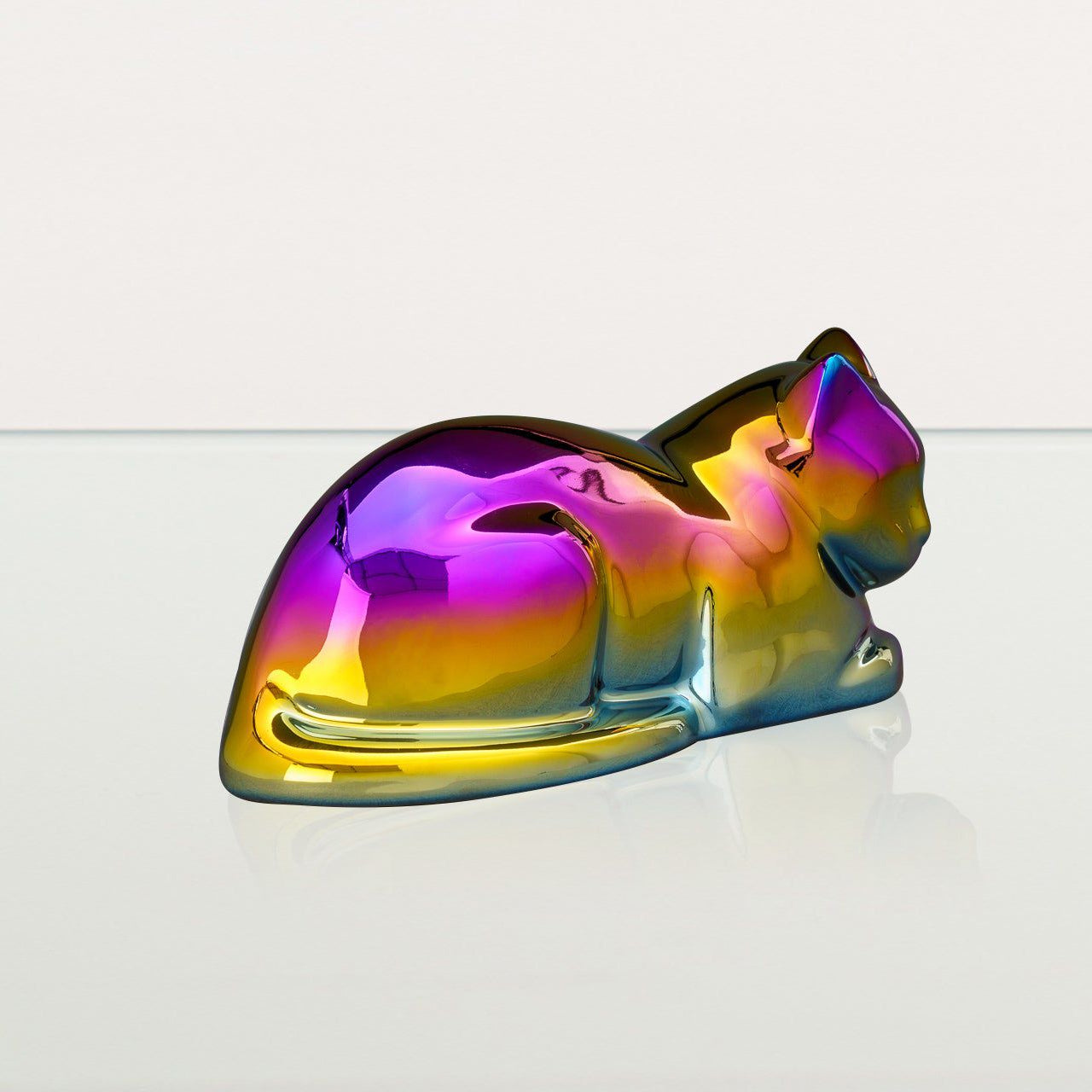 Cat Cremation Urn for Ashes - Titanized | Ceramic | Handmade Pet Urn - Pulvis Art Urns