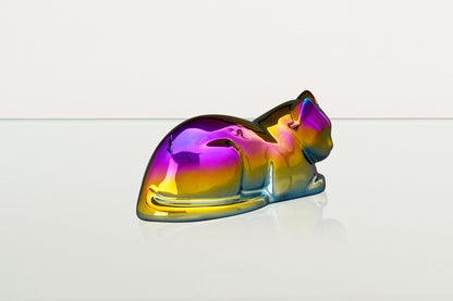 Cat Cremation Urn for Ashes - Titanized | Ceramic | Handmade Pet Urn - Pulvis Art Urns