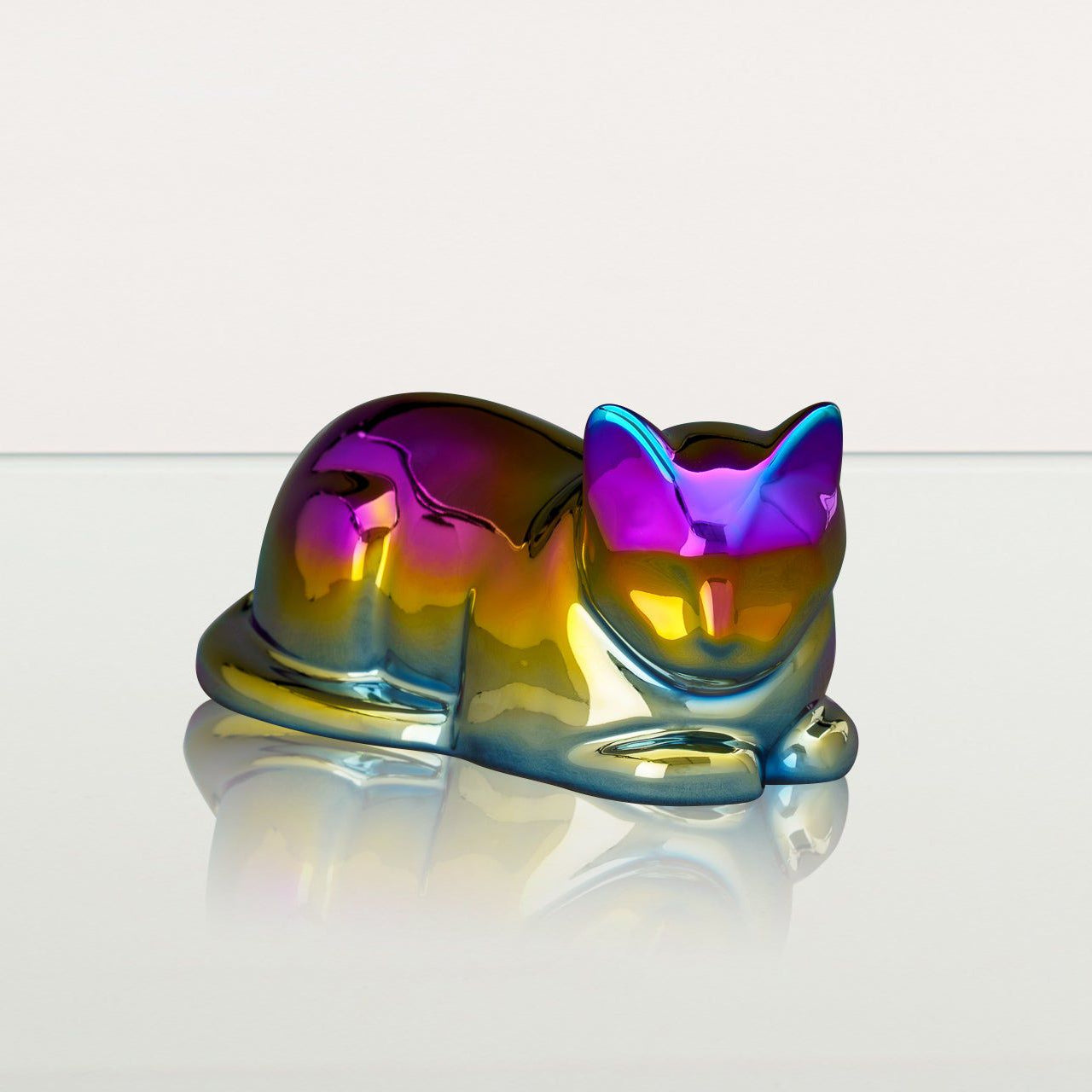 Cat Cremation Urn for Ashes - Titanized | Ceramic | Handmade Pet Urn - Pulvis Art Urns