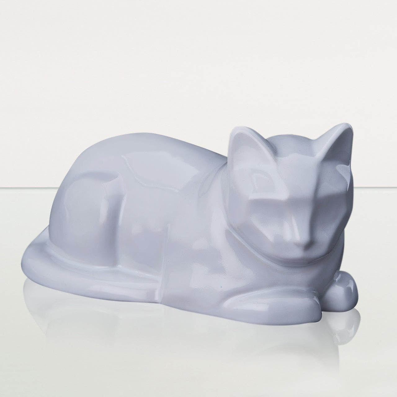 Cat Cremation Urn for Ashes - White | Ceramic | Handmade Pet Urn - Pulvis Art Urns