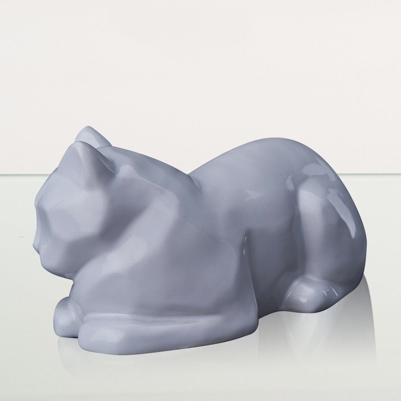 Cat Cremation Urn for Ashes - White | Ceramic | Handmade Pet Urn - Pulvis Art Urns