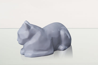 Cat Cremation Urn for Ashes - White | Ceramic | Handmade Pet Urn - Pulvis Art Urns