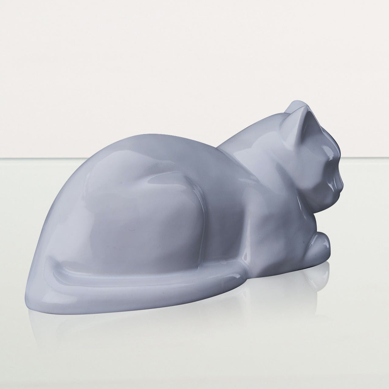 Cat Cremation Urn for Ashes - White | Ceramic | Handmade Pet Urn - Pulvis Art Urns