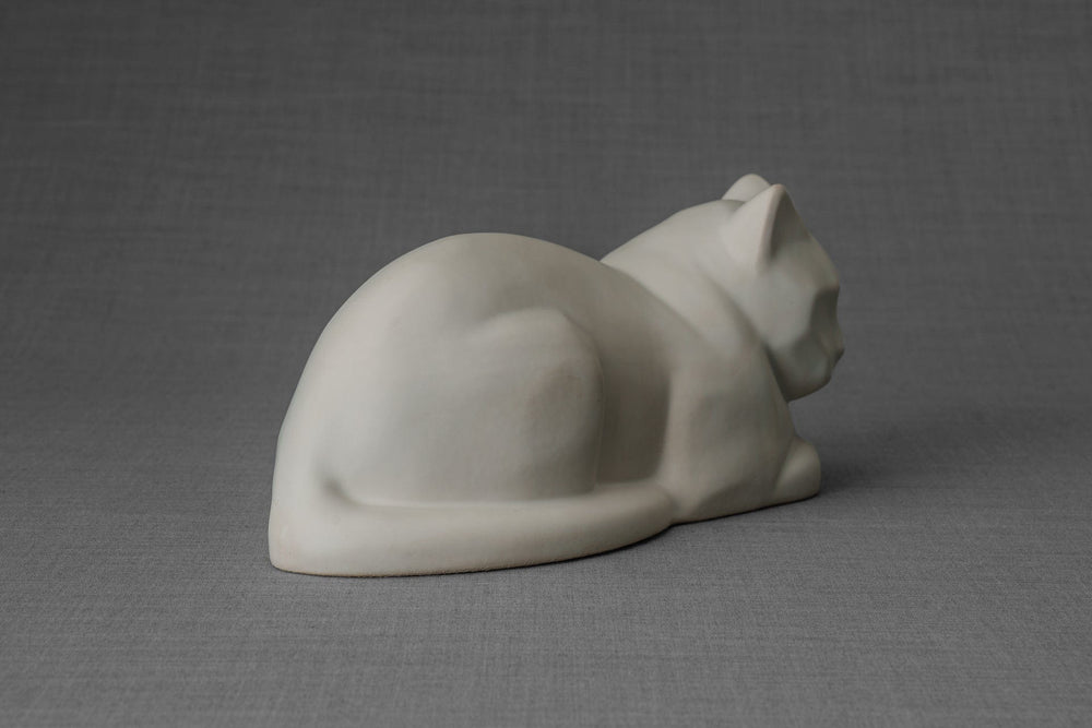 
                  
                    Pulvis Art Urns Pet Urn Cat Cremation Urn for Ashes - White Matte | Ceramic | Handmade
                  
                
