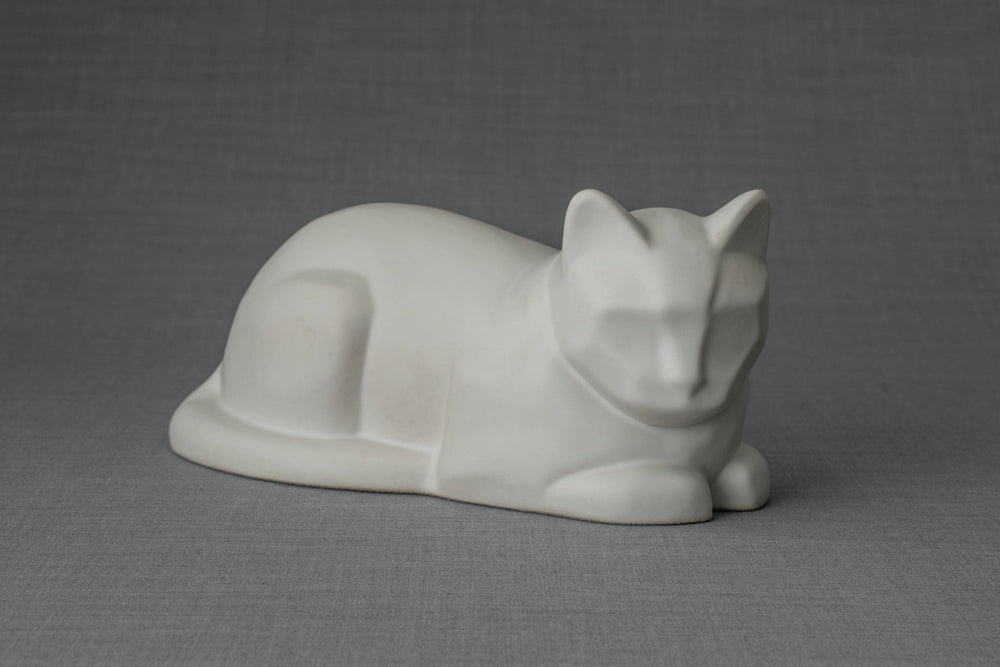 
                  
                    Pulvis Art Urns Pet Urn Cat Cremation Urn for Ashes - White Matte | Ceramic | Handmade
                  
                