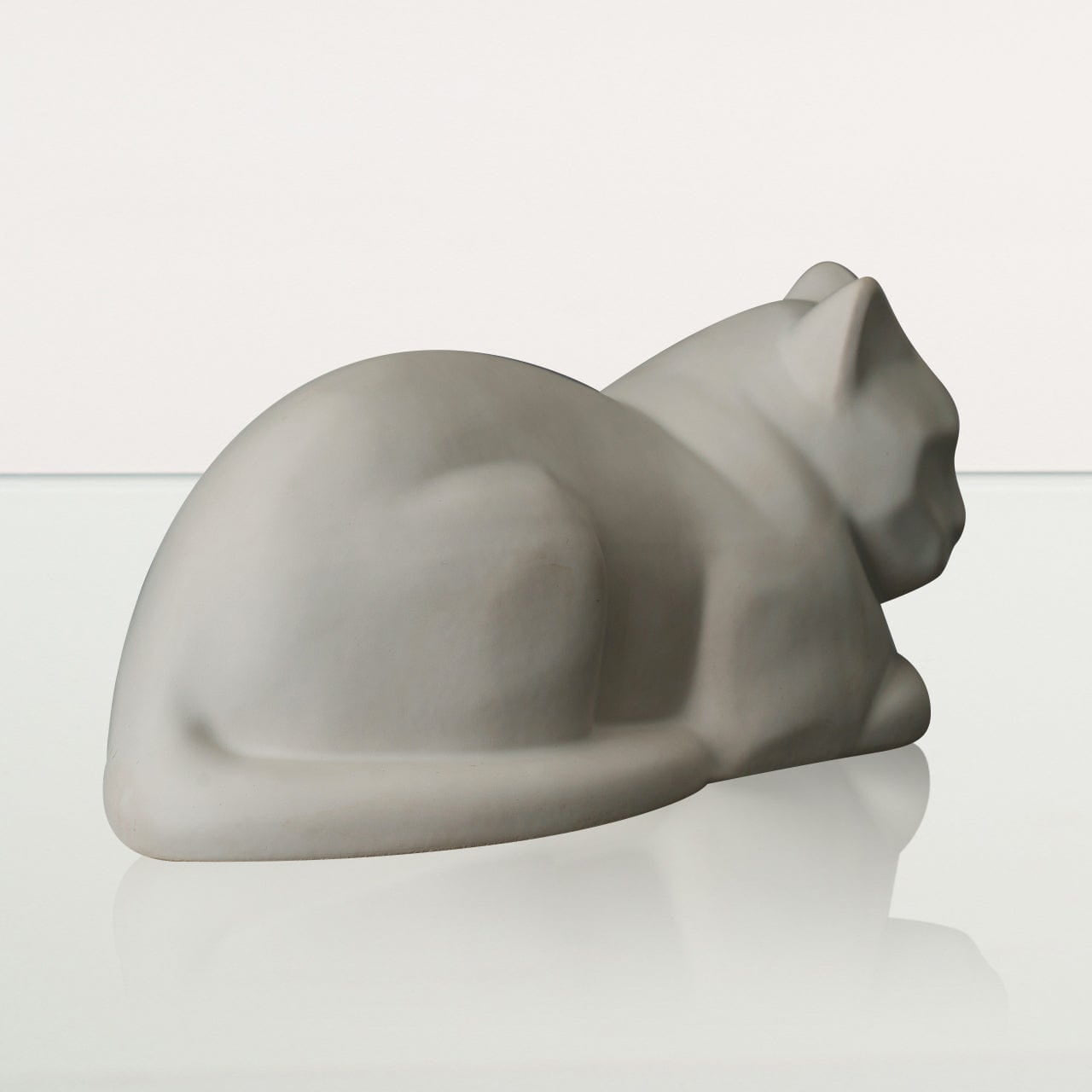 Cat Cremation Urn for Ashes - White Matte | Ceramic | Handmade Cat Urn - Pulvis Art Urns