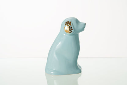 "Cuddle" Pet Urn for Dog - Baby Blue | Ceramic | Handmade - Pulvis Art Urns