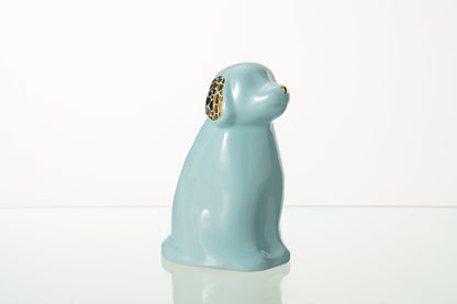 "Cuddle" Pet Urn for Dog - Baby Blue | Ceramic | Handmade - Pulvis Art Urns
