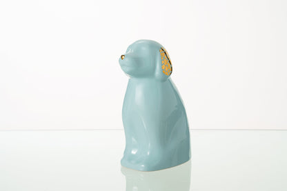 "Cuddle" Pet Urn for Dog - Baby Blue | Ceramic | Handmade - Pulvis Art Urns